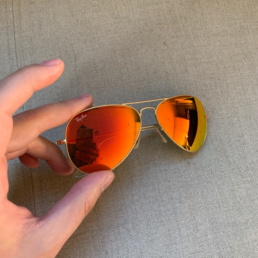 Ray-Ban Aviator Gold with Orange Mirror Lens